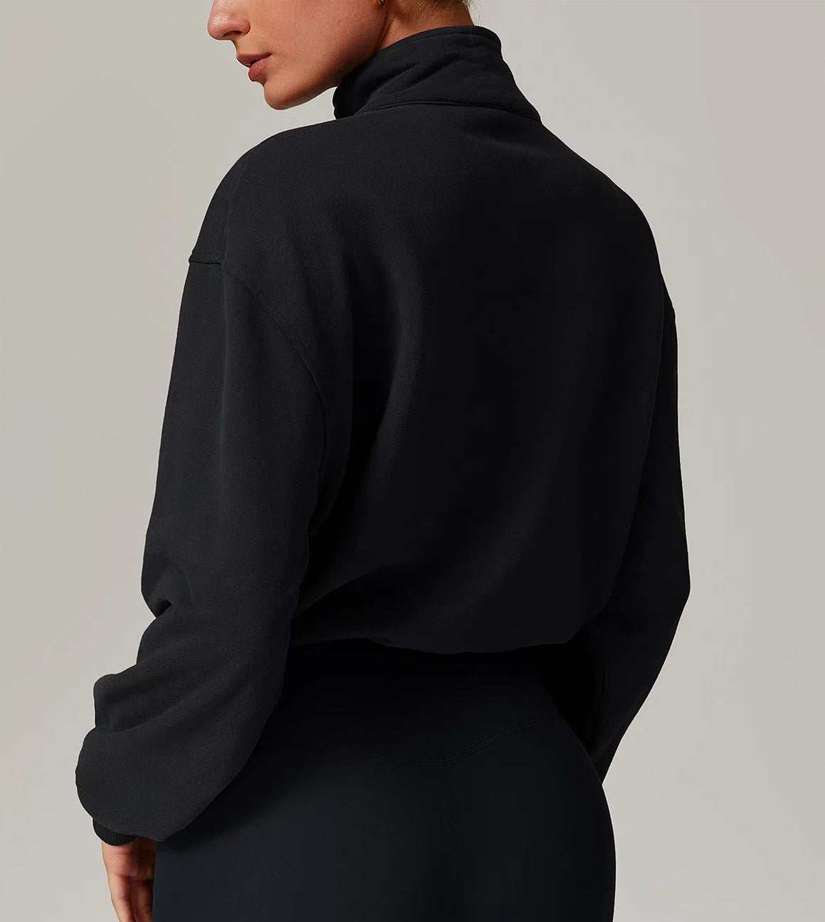 Half Zip Sweatshirt with Drawstring Hem | Stylish &amp; Adjustable Fit