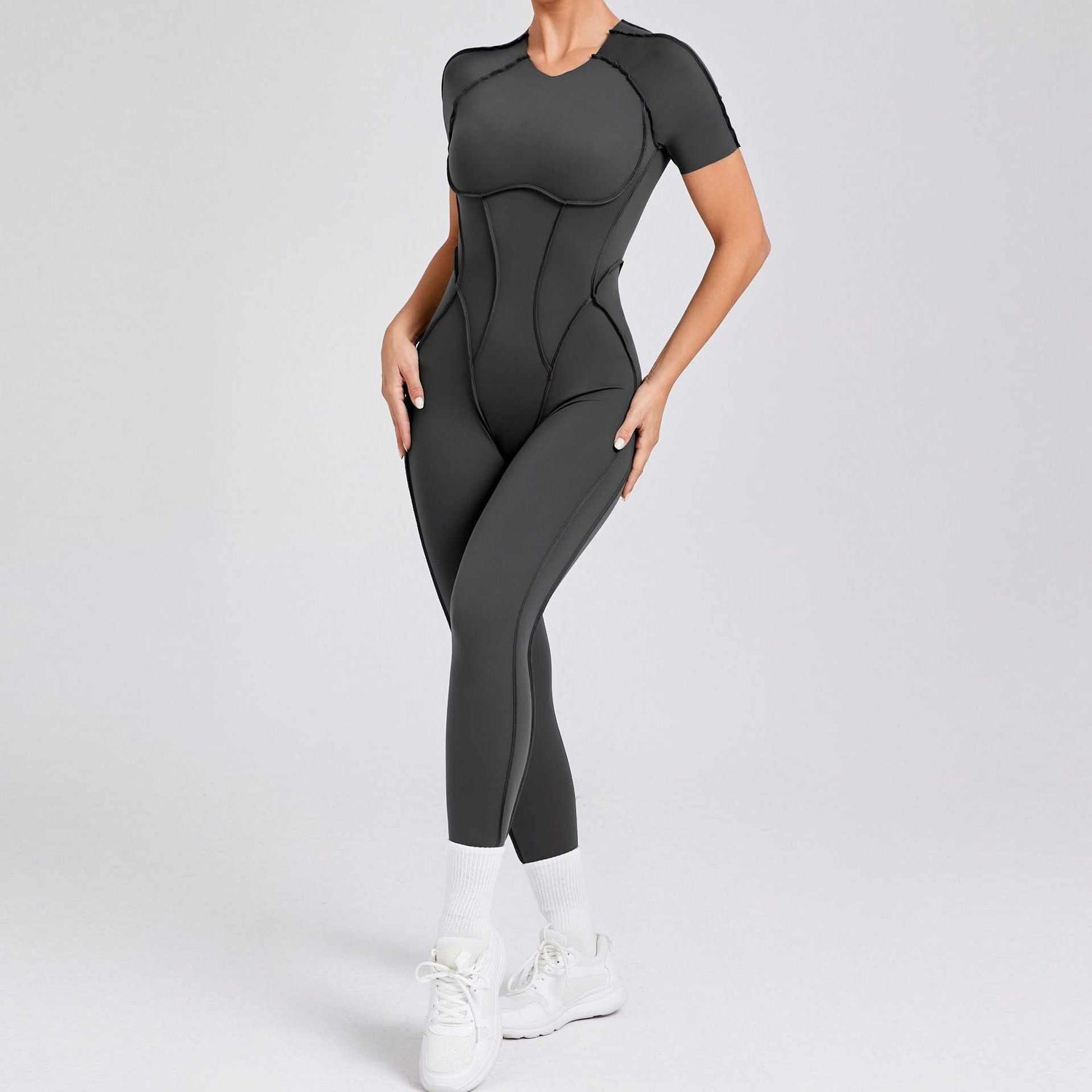 Short Sleeve Backless Yoga Jumpsuits | Ultimate Comfort &amp; Flexibility