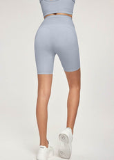 High Waisted Tummy Control Biker Shorts with Wraparound Waist Pockets