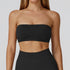 Strapless Bandeau Sport Bra Crop Sleeveless Yoga Tube Top