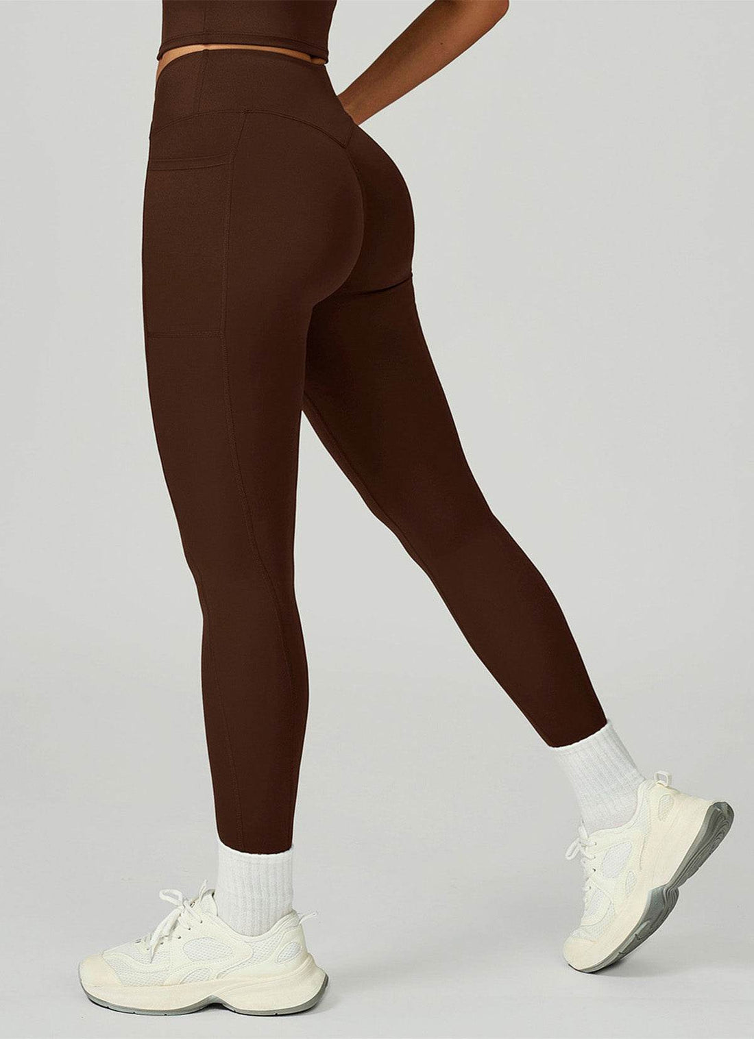 Cross Waist Yoga Leggings with Pockets