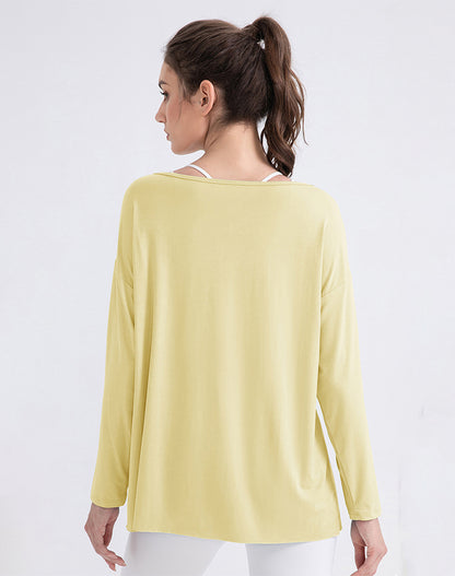 Long Sleeve Tops Loose Fit Yoga Shirts