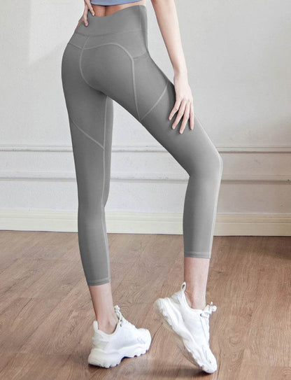 High Waisted Yoga Leggings with Mesh Pockets