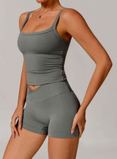 Square Neck Cami Top Sports Tank Top