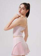 Bowknot Strappy Sports Tank Tops