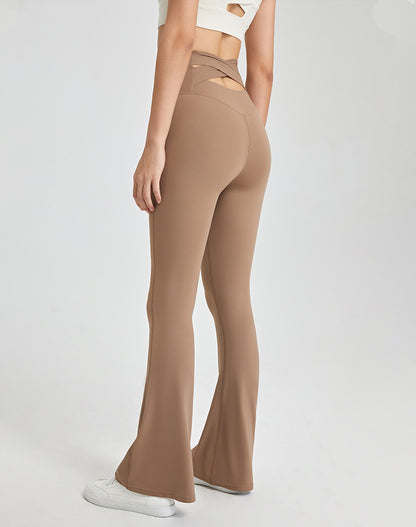 Cross Back Yoga Flare Leggings