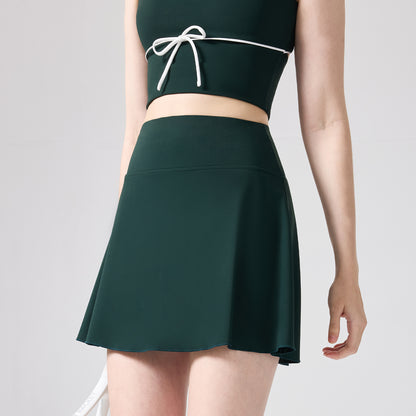 High Waist Golf Tennis Skirts with Built-in Short and Pocket
