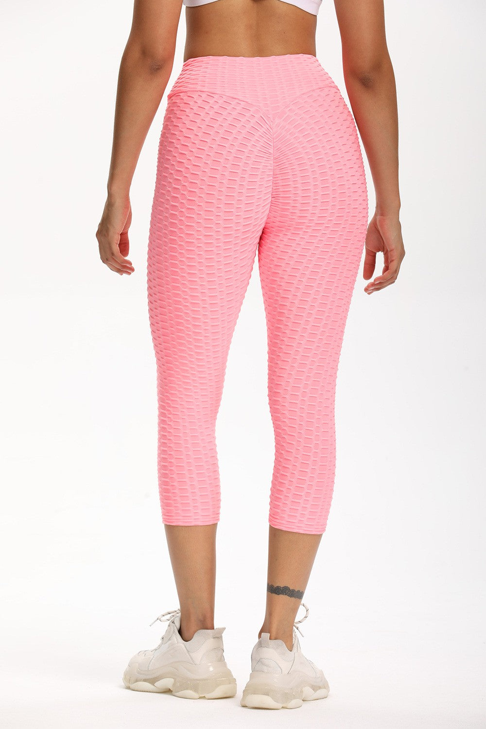 High Waisted Cropped Butt Lifting Leggings for All Day Comfort