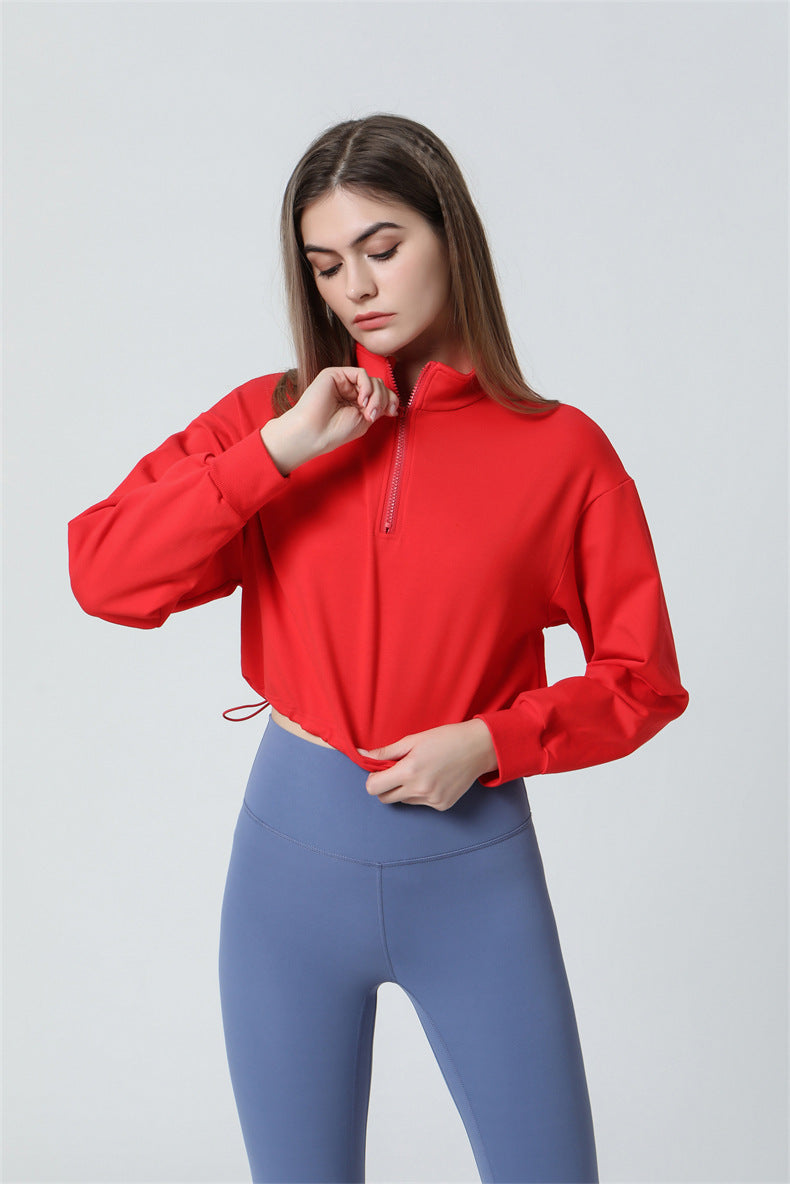 Half-Zip Stand-up Collar Sweatshirt - Stylish and Comfortable 