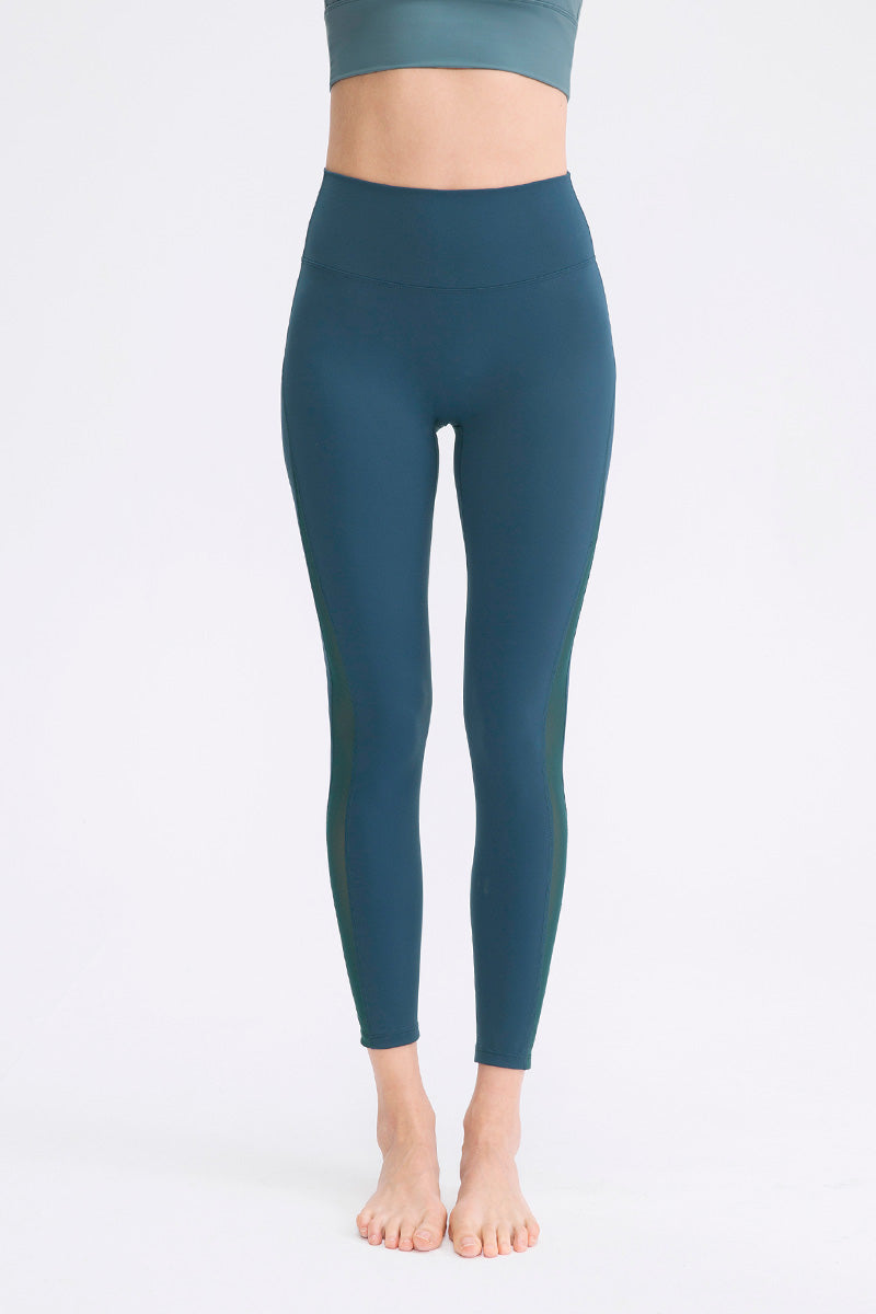 High Waist Workout Leggings with Mesh Inserts for Style and Comfort