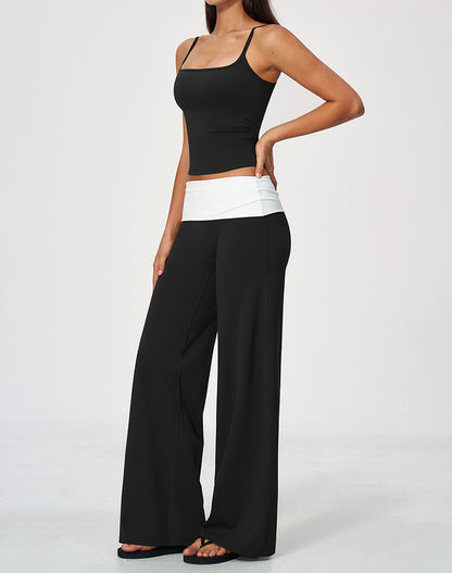 2 Piece Tank Top and Flare Pant Pilates Outfit Sets