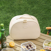 Portable PU Insulated Lunch Bag Carriers Cooler Handbag