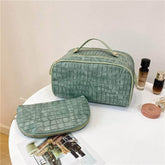 Large Capacity PU Leather Travel Makeup Bag