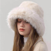 Plush Faux Fur Fluffy Bucket Hat