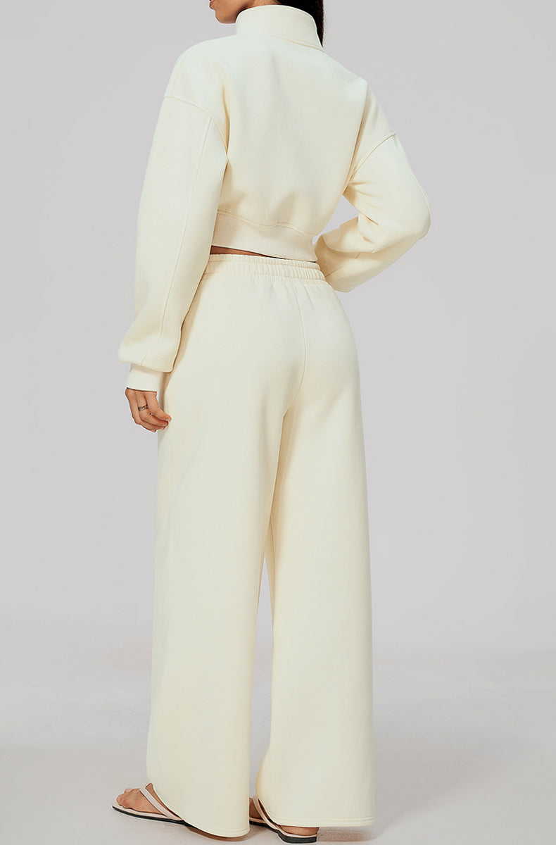 Casual Sports Set with Zip Jacket and Sweatpant