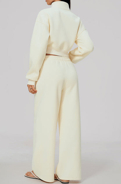 Casual Sports Set with Zip Jacket and Sweatpant