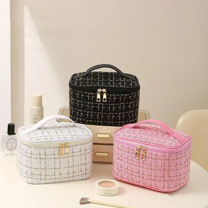 Large Capacity Travel Cosmetic Bag with Handle