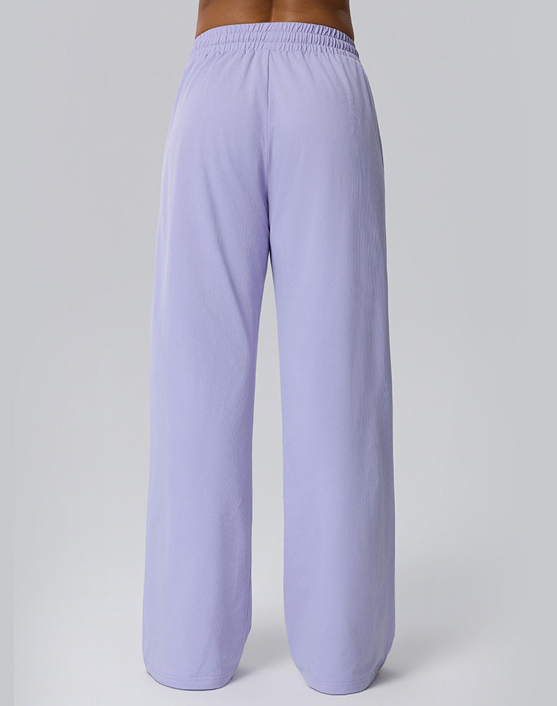 Straight Leg Bggy Drawsting Sweatpants with Pockets