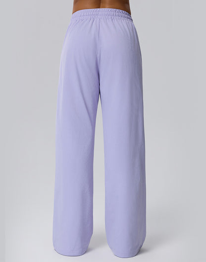Straight Leg Bggy Drawsting Sweatpants with Pockets