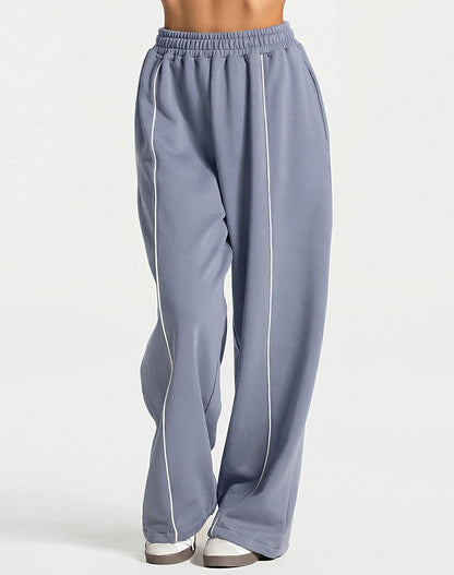High Waist Wide Leg Lounge Sweatpants with Pockets