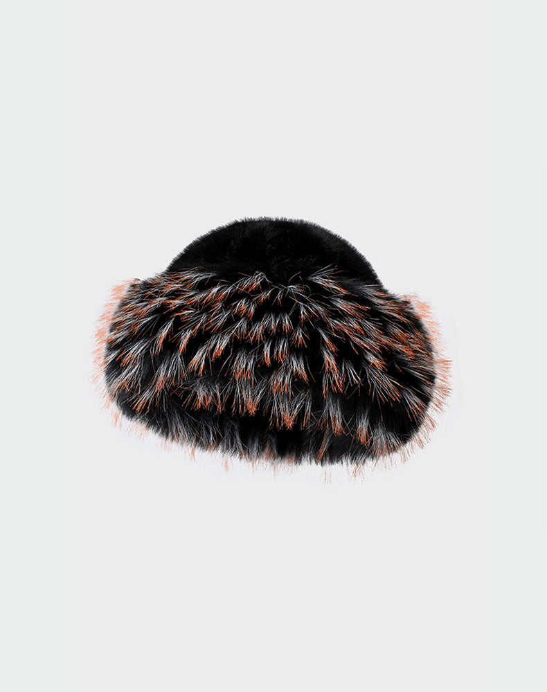 Winter Fluffy Faux Fur Fisherman Plush Hat