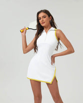 Polo Collar Golf Tennis Dress with Shorts