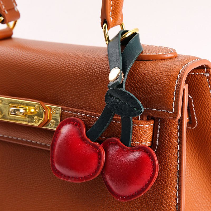 Cute PU Cherry Bag Charms | Perfect for Bags and Keychains Accessory