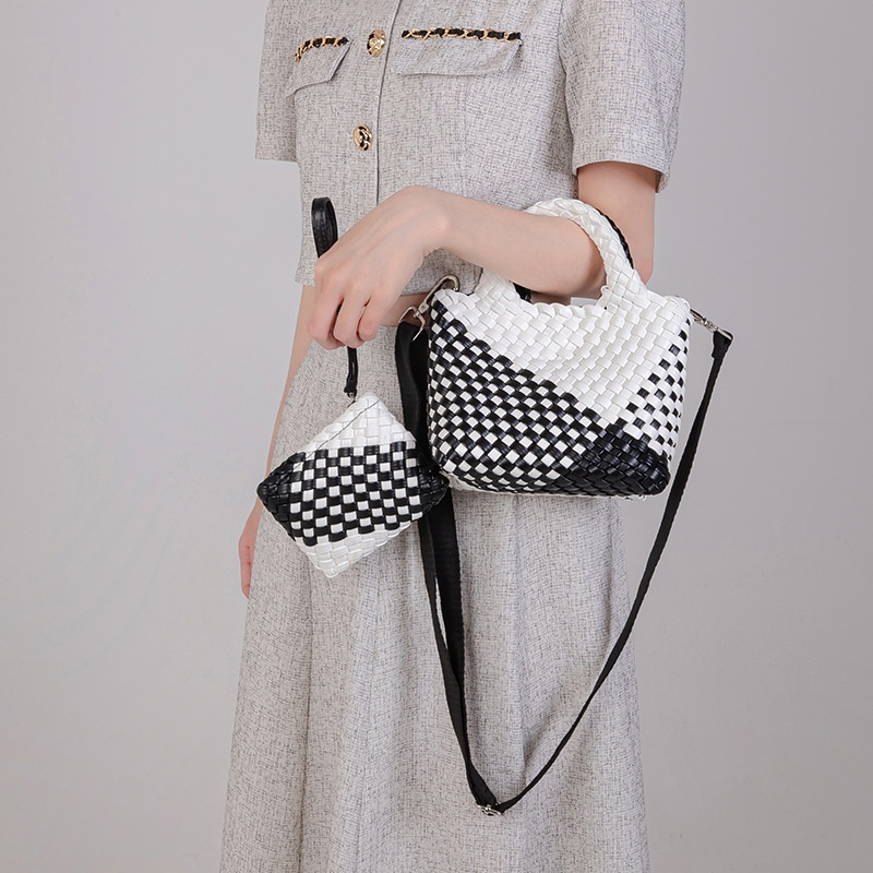 New Woven Pu Leather Tote Bag Crossbody | Stylish and Versatile Design