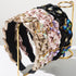 Hand Silks Satins Braided Headband with Butterfly Rhinestones -