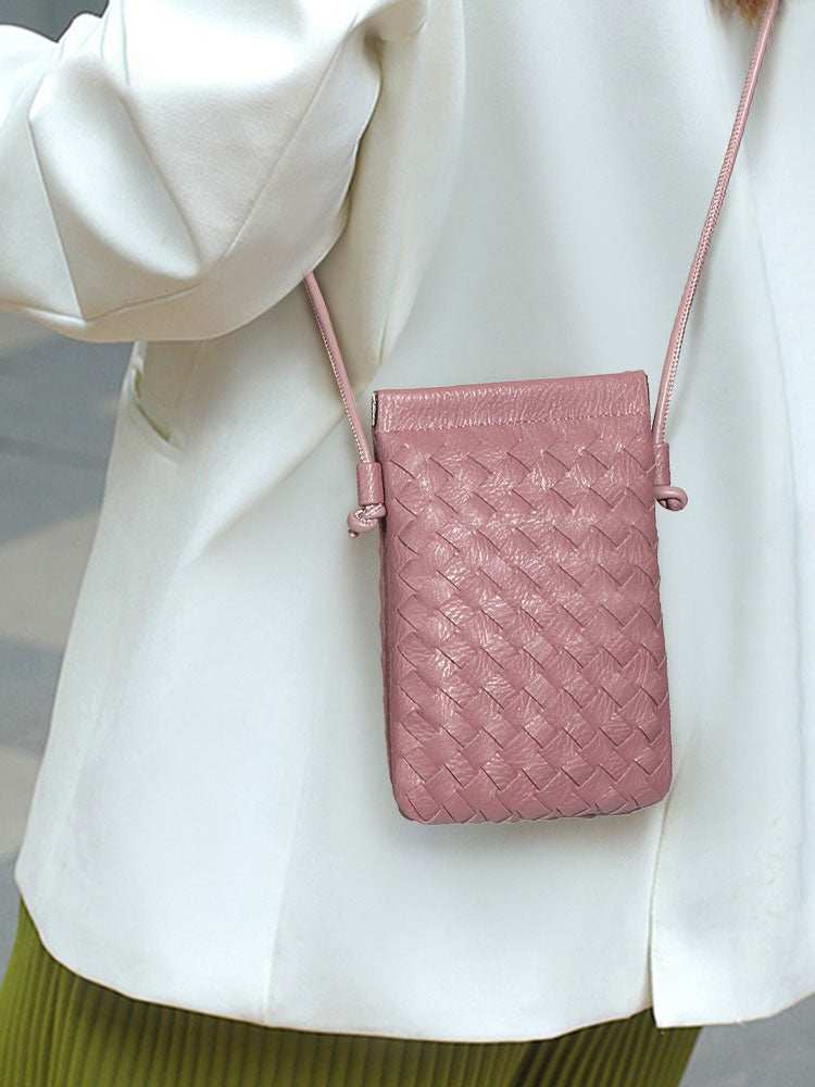 PU Leather Simple Woven Crossbody Bag | Perfect for Casual &amp; Every Day