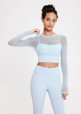Mesh Long Sleeve Workout T-Shirt