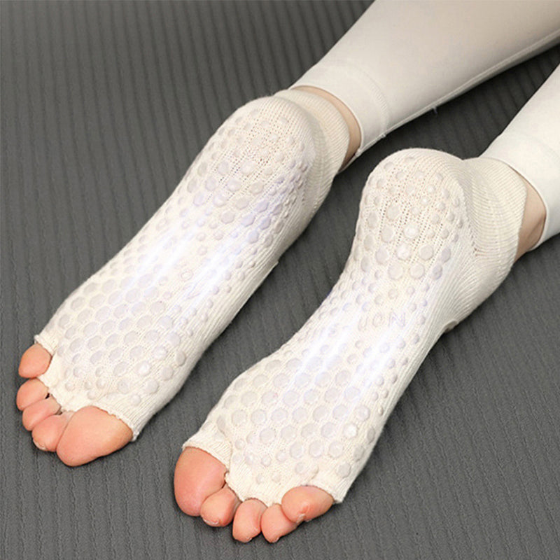Grip Non Slip Yoga Socks Toeless Toe Pilates Socks