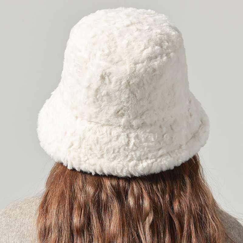 Solid Color Fuzzy Bucket Hat | Stylish &amp; Cozy Winter Essential