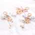 Five-Pointed Star Bag Keychain with Bow and Pearl -