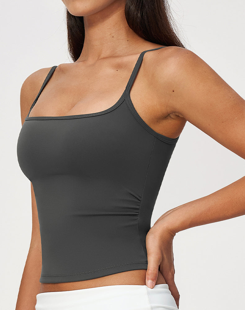 Adjustable Spaghetti Straps Basic Sports Tank Tops