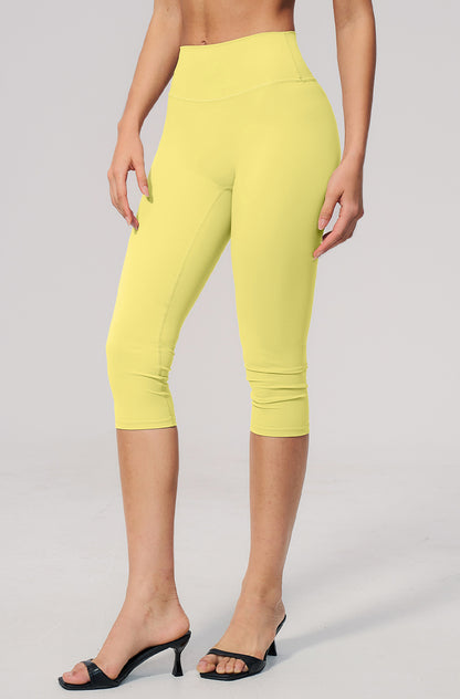 Tummy Control High Waisted Capri Yoga Leggings
