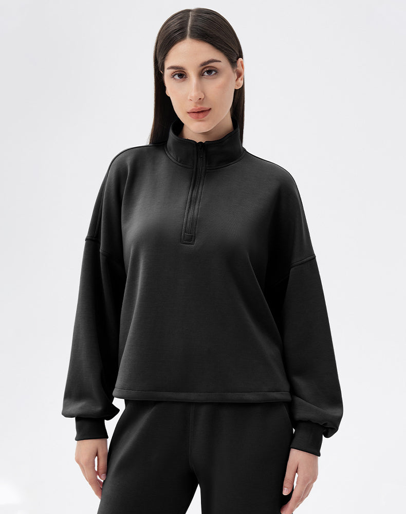 Half Zipper Casual Long Sleeve Sweatshirts