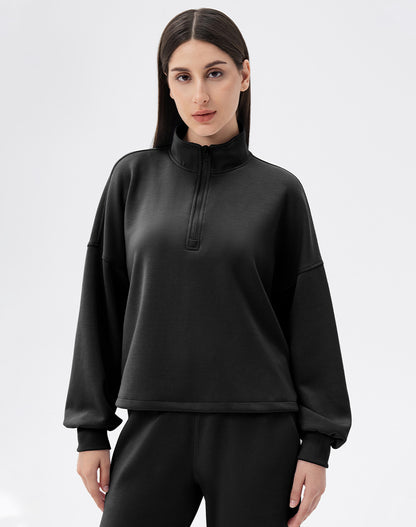 Half Zipper Casual Long Sleeve Sweatshirts