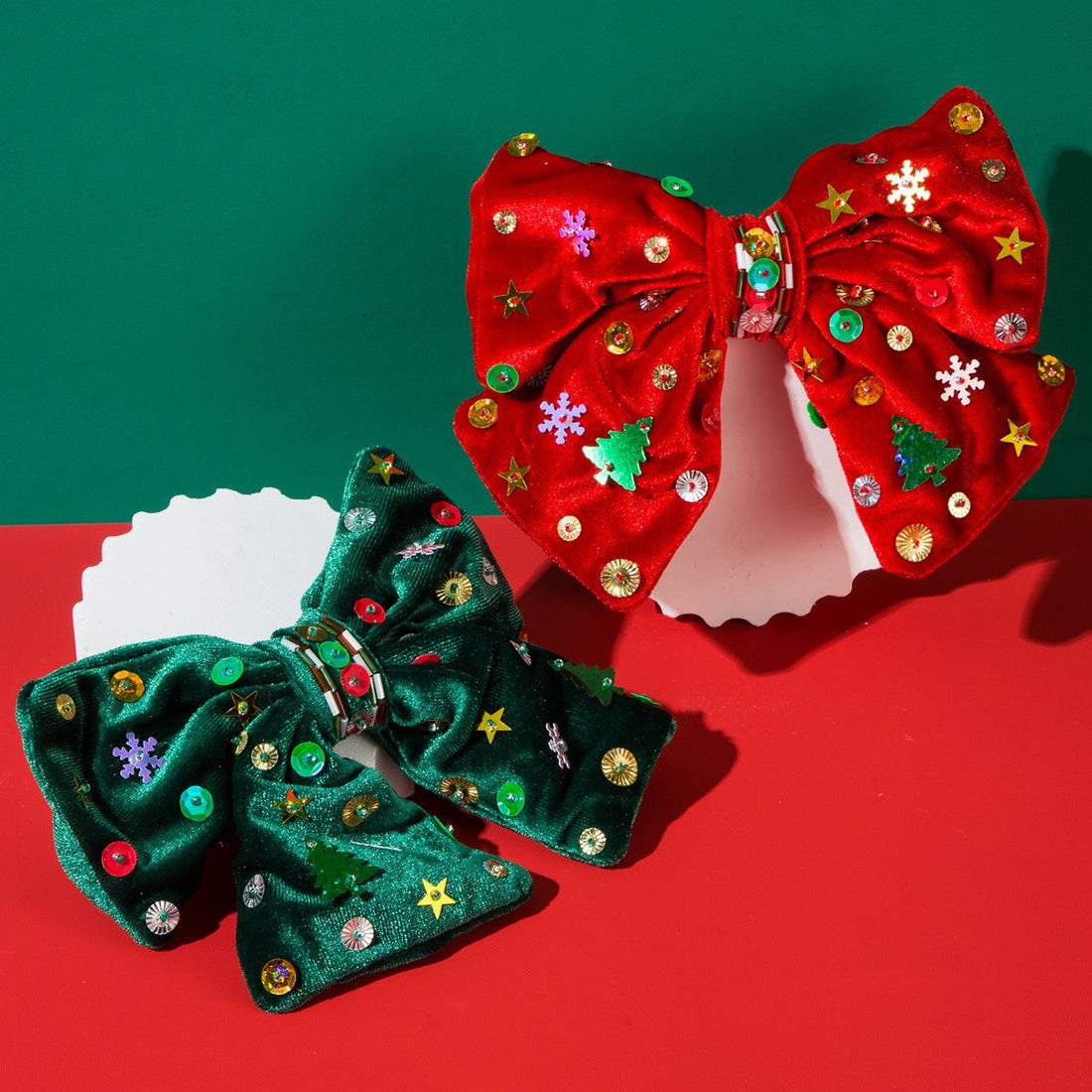 Christmas Bowknot Hair Clips | Perfect Christmas Accessory for Hair