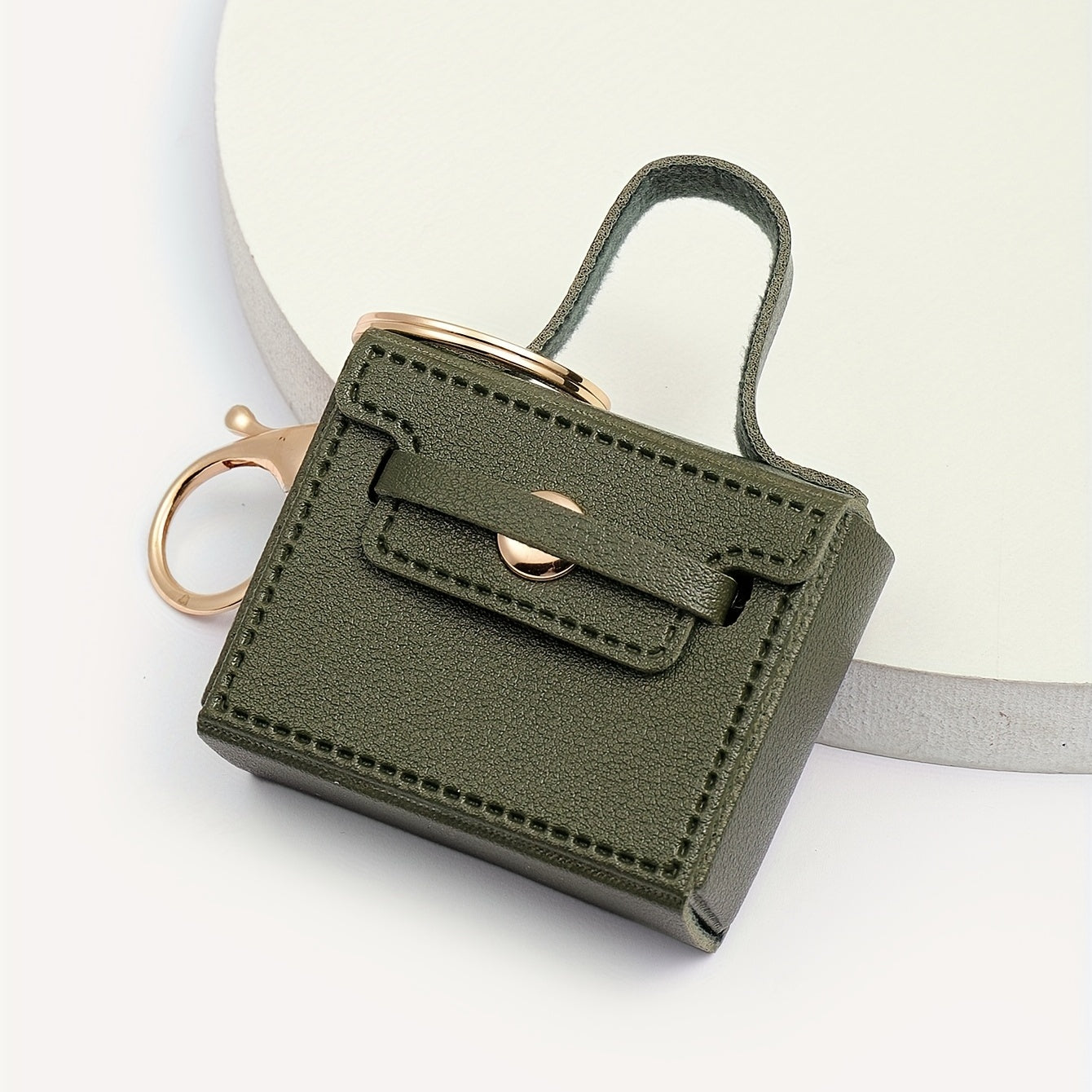 Mini Leather Coin Bag Keychain