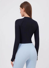 Standing Collar Zipper Yoga Jacket