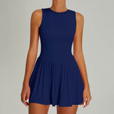 Sleeveless Golf Dress with Built in Shorts and Pockets
