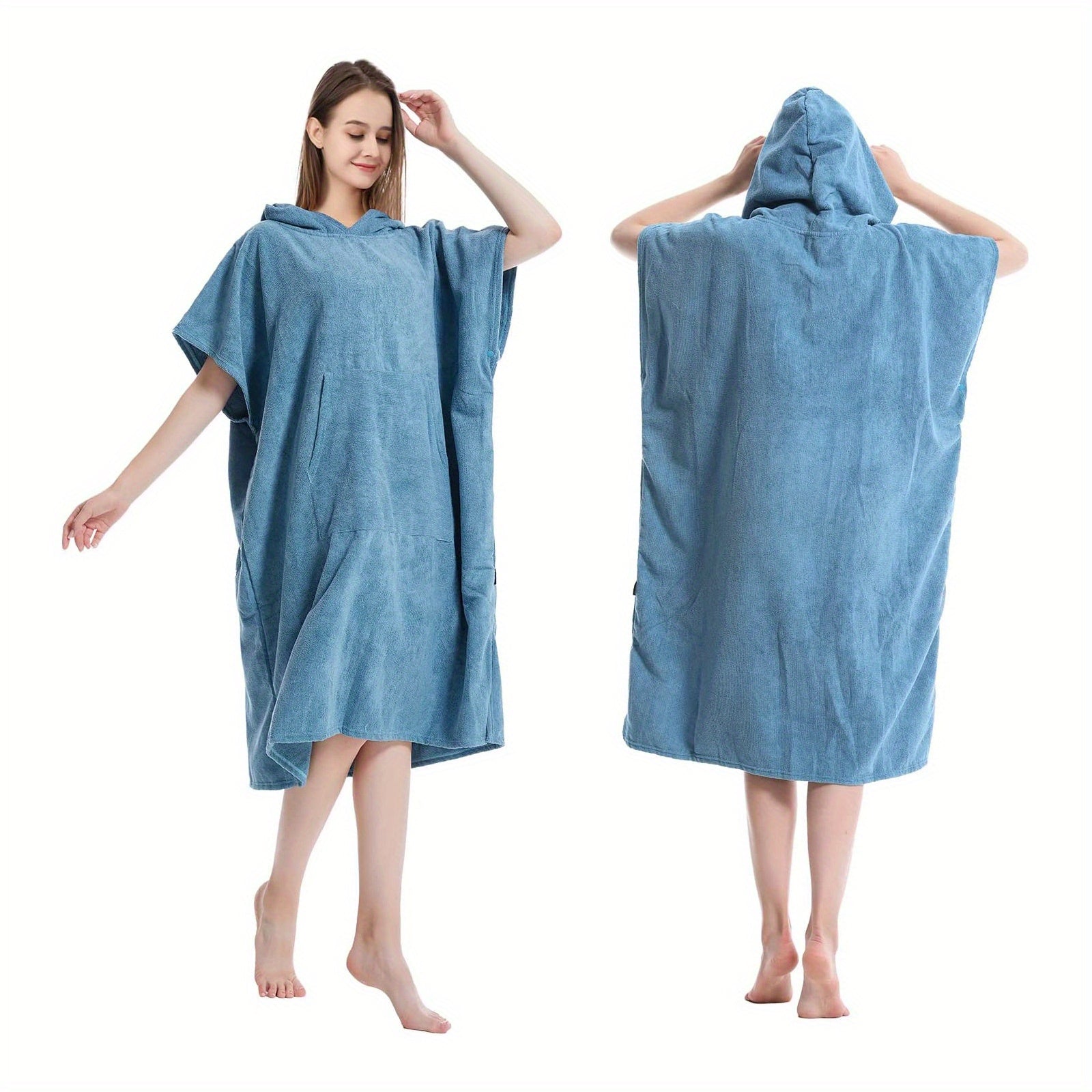 Hooded Towel Robe with Large Pocket