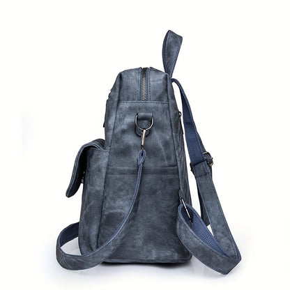 Retro PU Leather Backpack