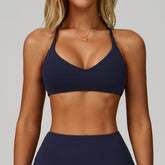 Spaghetti Straps Cross Back Sports Bra