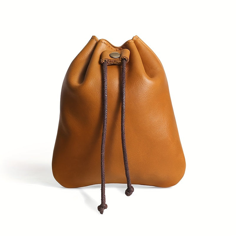 Leather Drawstring Coin Purse