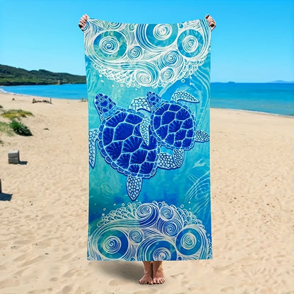 Blue Turtle Beach Towel