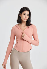 Long Sleeves Sports Hoodie with Thumb Holes