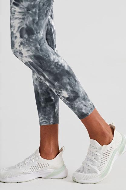 Tie-Dyed High-Rise Ankle Legging