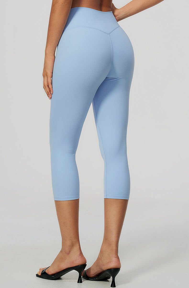 Tummy Control High Waisted Capri Yoga Leggings